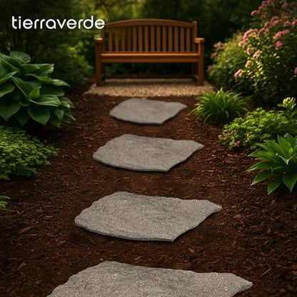 TierraVerde Natural Rock Rubber Stepping Stones (4 Count)