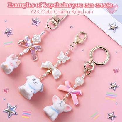 773 Pcs Lip Gloss Keychain Making Kit with Storage Box