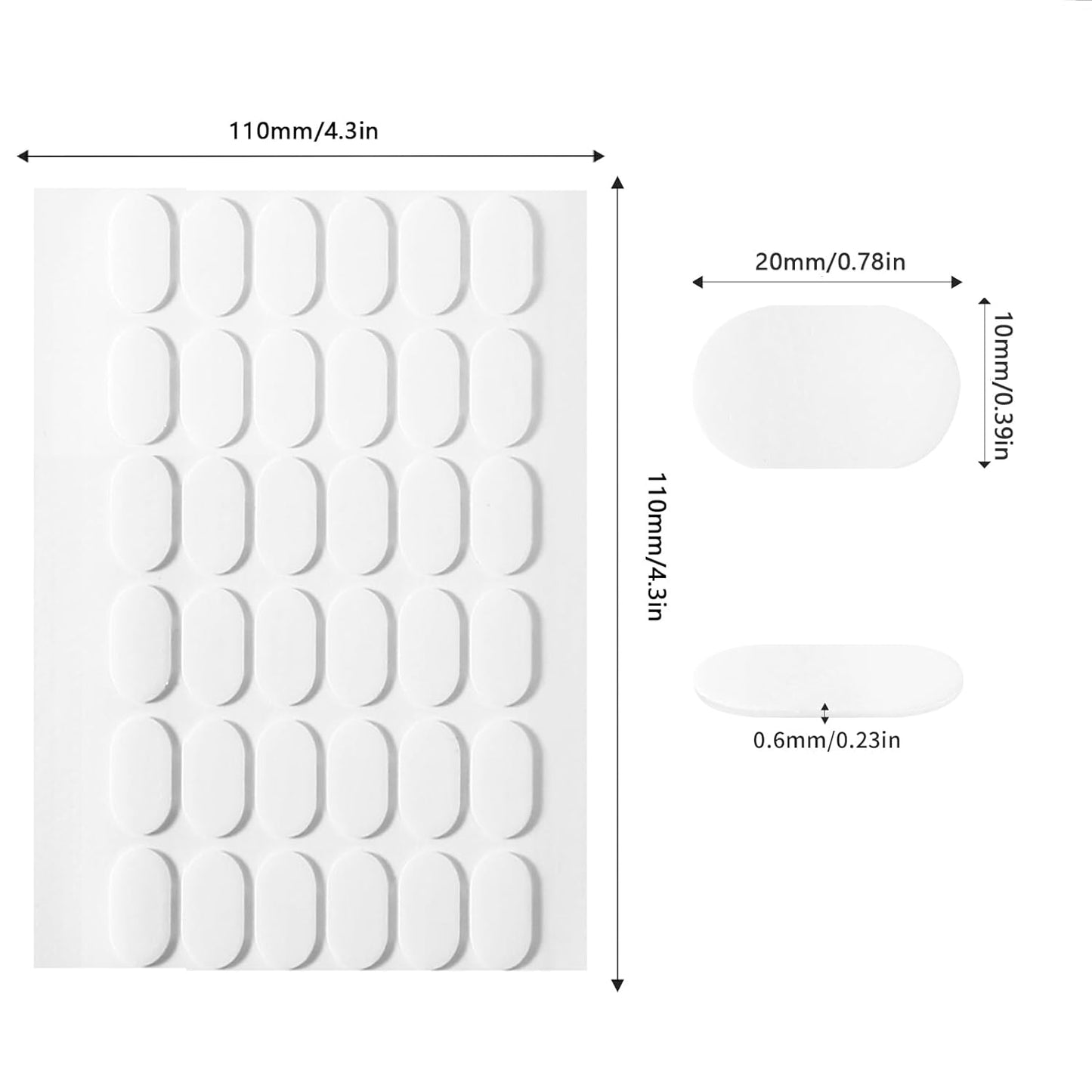 Adhesive Stick dots Two-Sided Sided Mounting Putty Stick Tack for Wall Hanging Crafts Balloons Festival Party Decorations,Clean Removable(0.39"*0.78"-800)