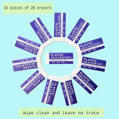 White Erasers (6 Count)