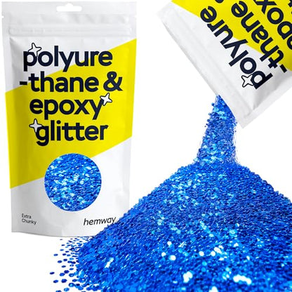 Resin Glitter Sapphire Blue 100g Extra Chunky (3.5274 Ounce)
