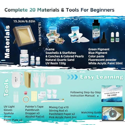 Crafts for Adults Zen Ocean Resin Art Kit