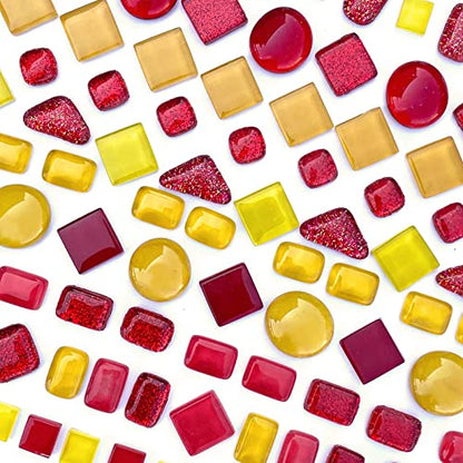 Assorted Orange Red Irregular Crystal Mosaic Tiles (9 Ounce)