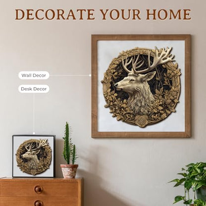 Wooden Puzzles for Adults Deer Jigsaw Puzzle 13.4 * 13.2in 295pcs (295 Count)