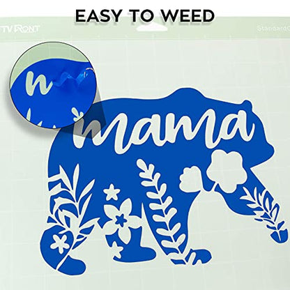 Glossy Blue Permanent Vinyl 12 Pack 12"x12" Compatible with Cricut