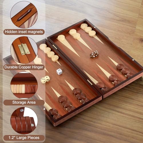 Handcrafted Wooden Backgammon Set