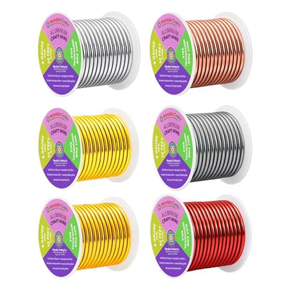 8 GA Gray Copper Red Assorted Anodized Aluminum Craft Wire
