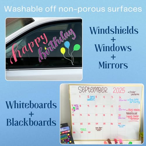 Liquid chalk markers washable (6 Count)