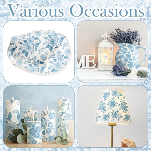 36 Pack 6 Style Light Blue Decoupage Chinoiserie Napkins (36 Count)