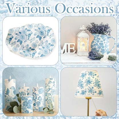 36 Pack 6 Style Light Blue Decoupage Chinoiserie Napkins (36 Count)