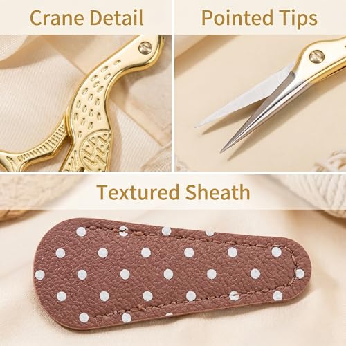 3.6inch Little Embroidery Scissors Sharp Stainless Steel Tip Sewing (2 Count)