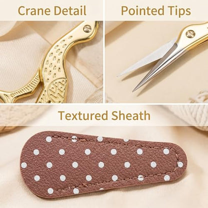 3.6inch Little Embroidery Scissors Sharp Stainless Steel Tip Sewing (2 Count)