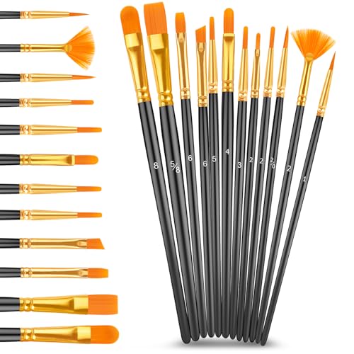 72 Colors Acrylic Paint Set with 12 Brushes (144 Fl Oz)