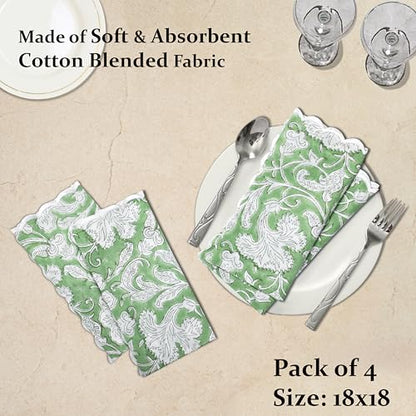 Hand Block Print Cloth Napkins (4.2329 Ounce)