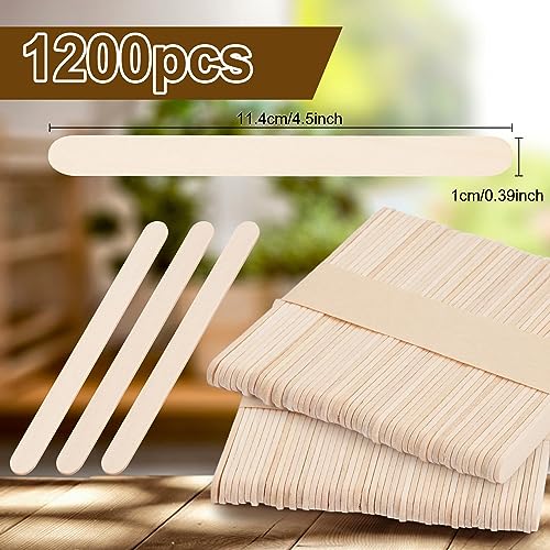 1200 Pack Wooden Craft Sticks (1200 Count)