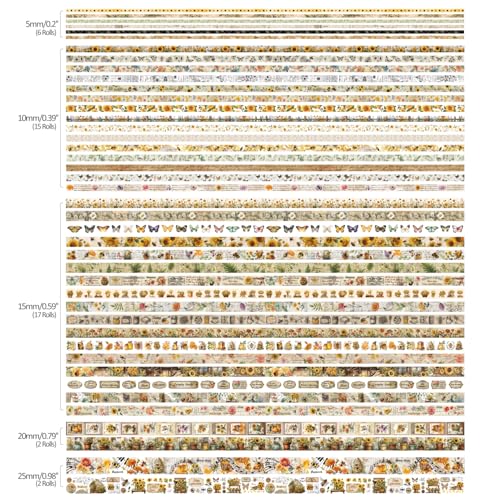 Natural Washi Tape Set (42 Count)