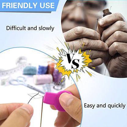 16 Pcs Sewing Machine Needle Threaders for Embroidery Floss (16 Count)