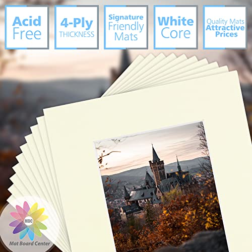 Mat Board Center 10 Pack 8x10 Photo Mats for 5x7 Picture