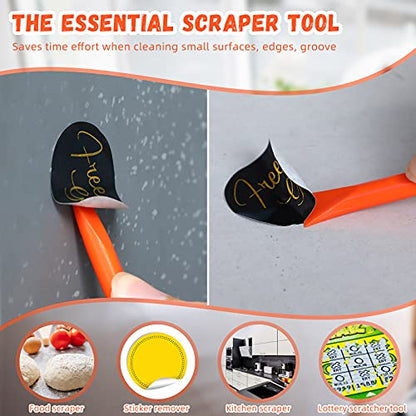18 Pcs Carbon Fiber Plastic Scrapers Cleaning Tool Non (18 Count)