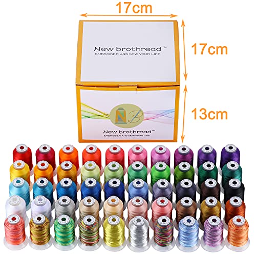 50 Spools Embroidery Machine Thread Kit (82500 Foot)