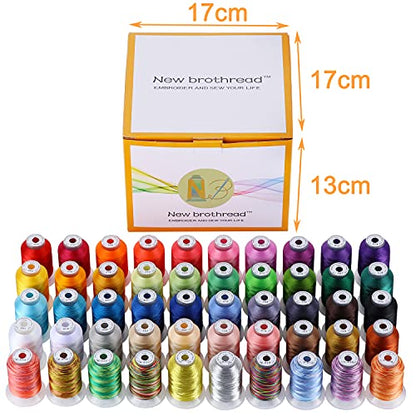 50 Spools Embroidery Machine Thread Kit (82500 Foot)