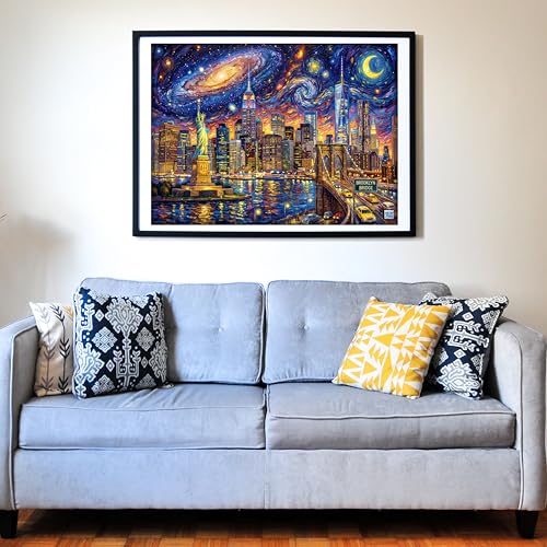 Starry Manhattan Night 500 Pieces Large Format Jigsaw Puzzle