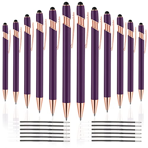 12 PCS 2 in 1 Stylus Ballpoint Pen with Stylus Tip (12 Count)