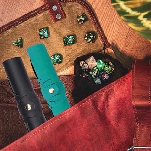 2 Pieces Octopus Dice Rolling Tray PU Leather Dice Mat Folding Scroll (2 Count)