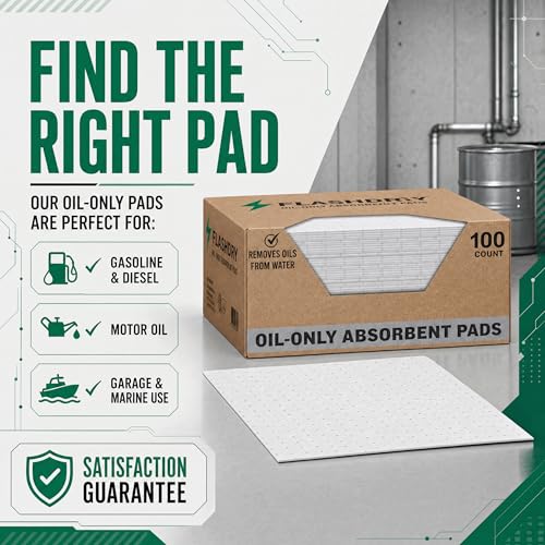 FlashDry Oil Absorbent Pads (100 Count)