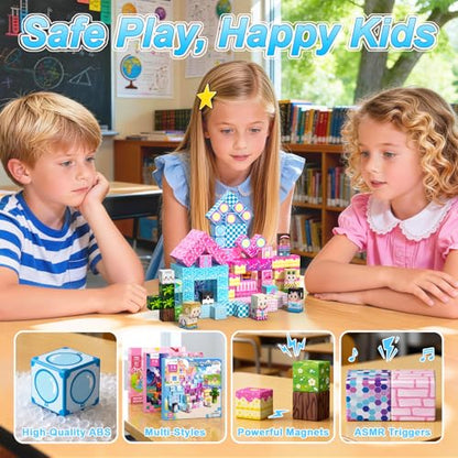 100PCS Magnetic Blocks for Girls (100 Count)