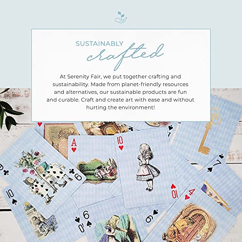 Blue Alice Adventures in Wonderland Playing Cards & Washi Tape Set