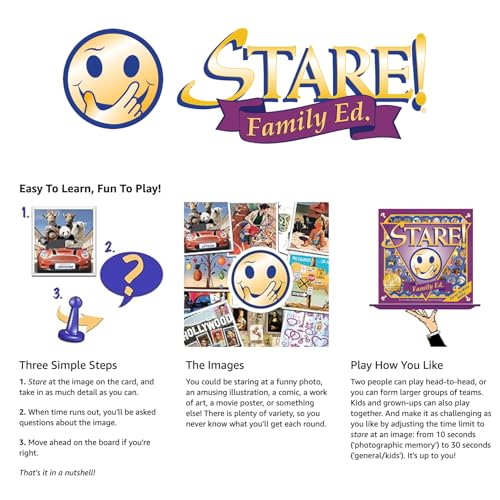 Stare Fun Game of Visual Recall Where Quirky Image Cards Challenge Players' Minds