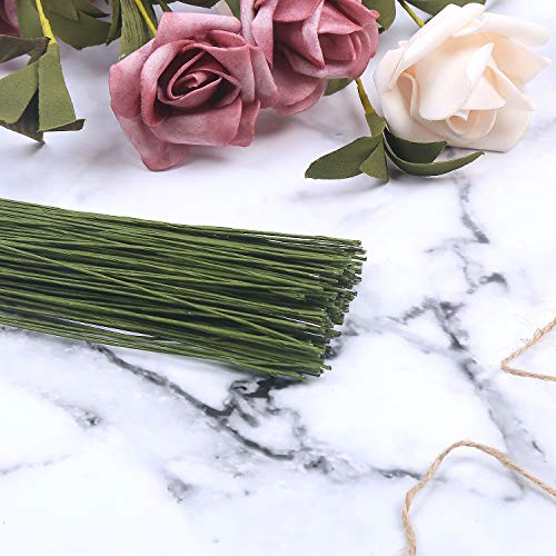 24 Gauge Dark Green Floral Wire Stem for Flower Arrangement Craft Supply