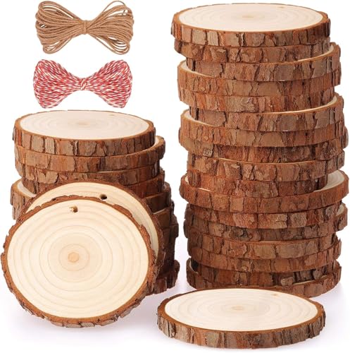 Unfinished Wood Slices with Hole