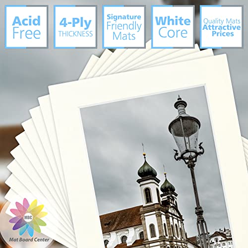 Mat Board Center 10 Pack 5x7 Photo Mats for 4x6 Picture