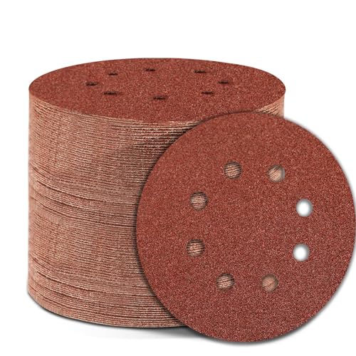 150 PCS 180 Grit 5 Inch Sanding Discs Hook and Loop Sandpaper (150 Count)