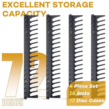 Video Game Storage Wall Mount Game Case Holder (72 Count)