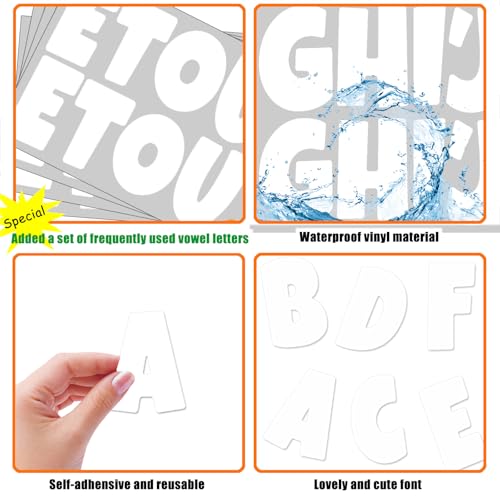 360 Pcs 30 Sheets Bulletin Board Letters 2.5 Inches Alphabet Stickers Self Adhesive Stick on Letters for Poster Board Classroom School Home Decor (360 Count)