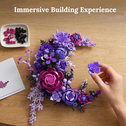 Purple Moon Flower Building Set
