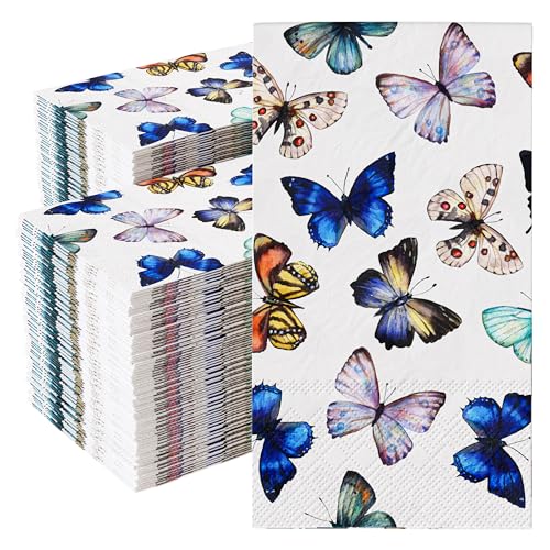 Butterfly Napkins for Decoupage 200 Pcs 3 Ply Paper Napkins (200 Count)