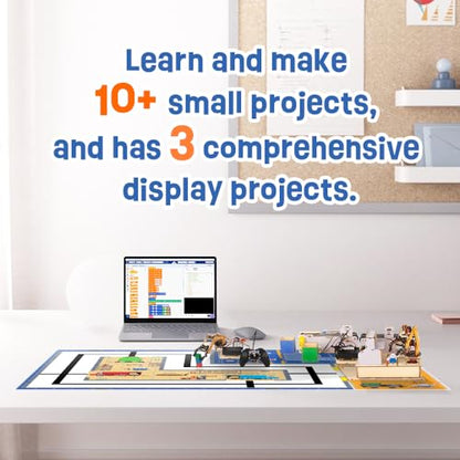 3-in-1 ESP32 IoT Control Smart Factory Starter Kit, Electronics Programming Kit Compatible with Arduino Scratch Online Tutorials, School DIY Education Solution Series STEAM Set for Teens 12+