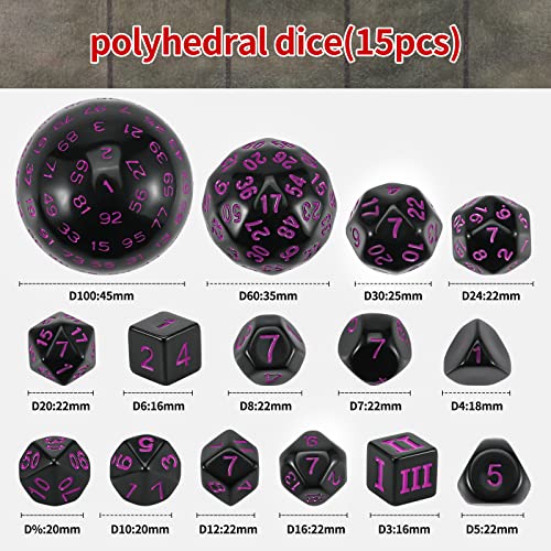 DND Polyhedral Dice Set (15 Count)