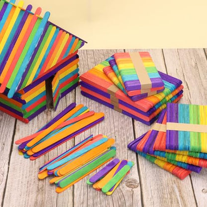 300PCS Colored Craft Sticks (300 Count)