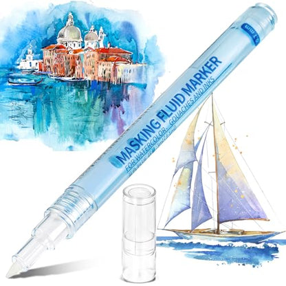 2 Pcs Masking Fluid Pen for Watercolor Painting (2 Count)