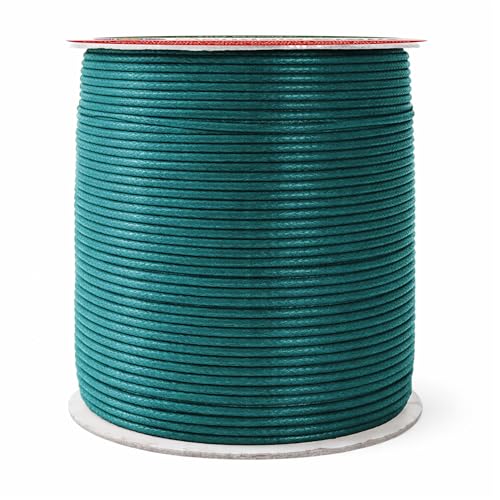2mm Teal Waxed Cord