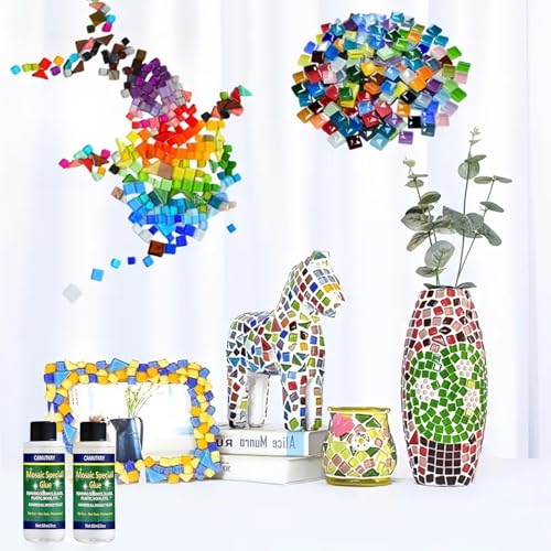 Mosaic Glue 2 Pack 60ml Waterproof Adhesive for DIY Crafts (2 Fl Oz)