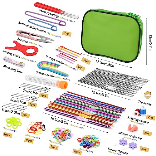 110 Pcs Crochet Hooks Set 0.6