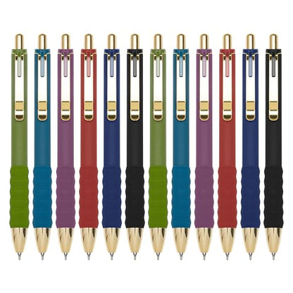 Gel Pens Black Ink Pen 0.5mm Fine Point (12 Count)