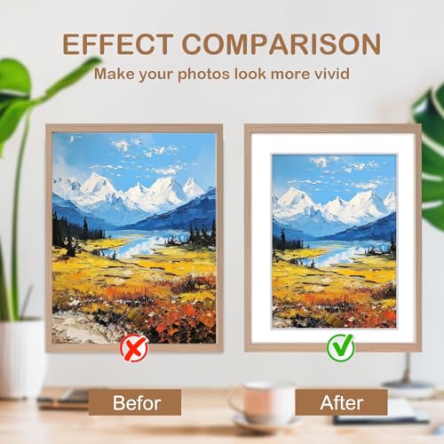 15 Pack White Picture Mats 8.5x11 for 6x8 Photos