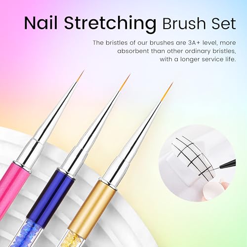 Gel Polishing Nail Liner Brush 5pcs Of Painting Art Nail Liner Brush Outline Beautiful Patterns